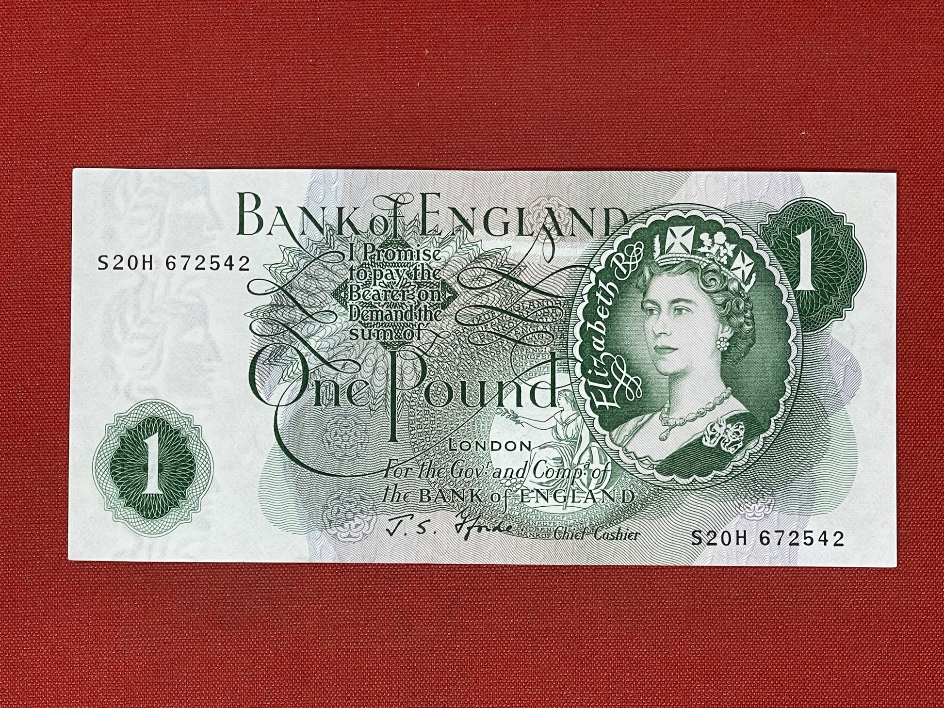 Bank of England £1 Banknote Signed J. S. Fforde ( Dugg B305 )