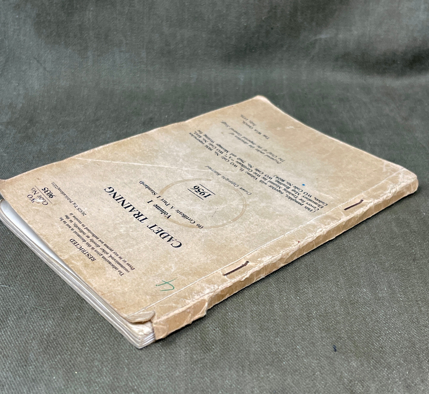 Cadet Training Volume 1 (1956) – Original War Office Pamphlet | British Army Cadet Manual