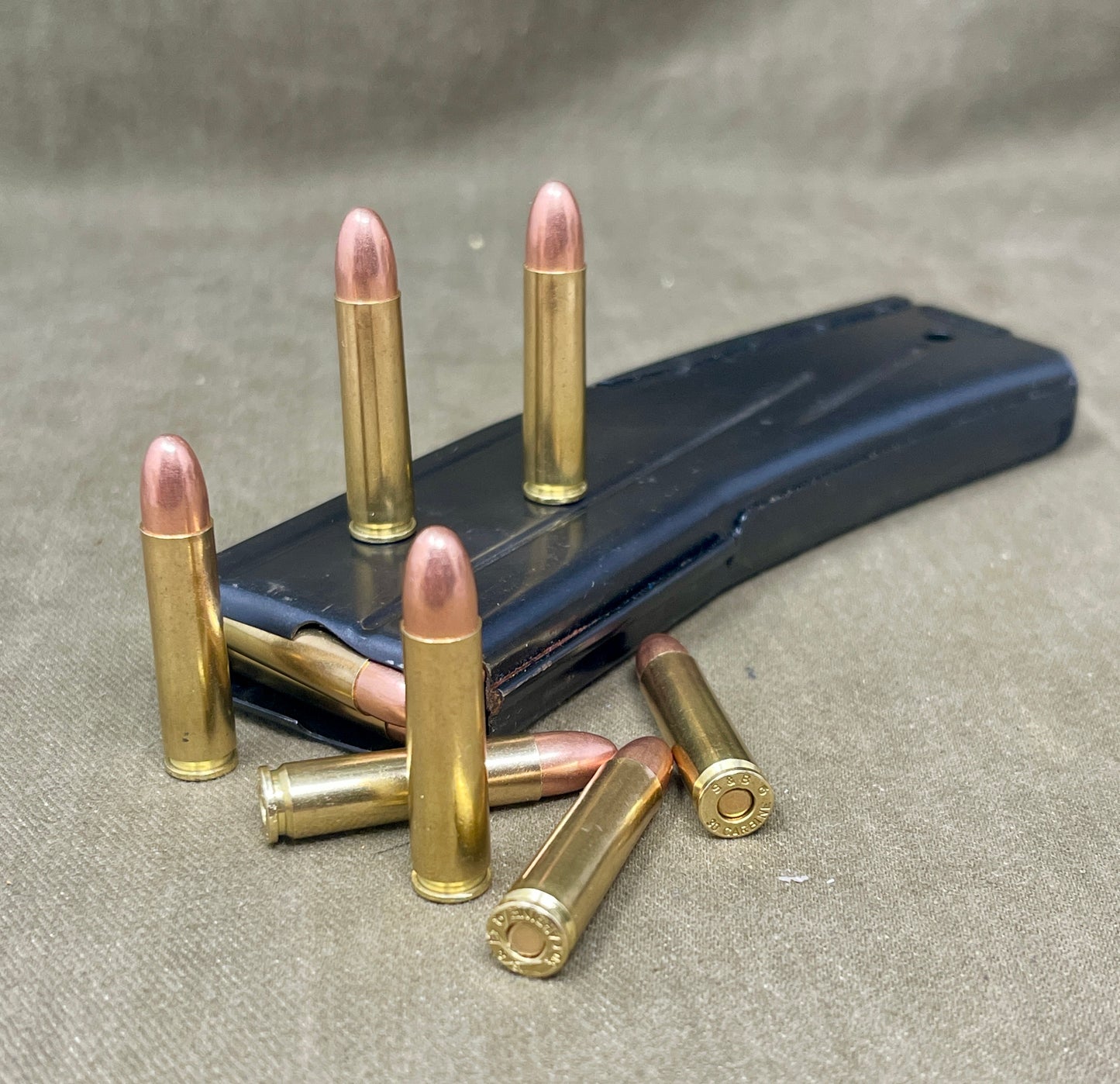 US WW2 MI .30 Cal Carbine Magazine 15 x INERT Rounds