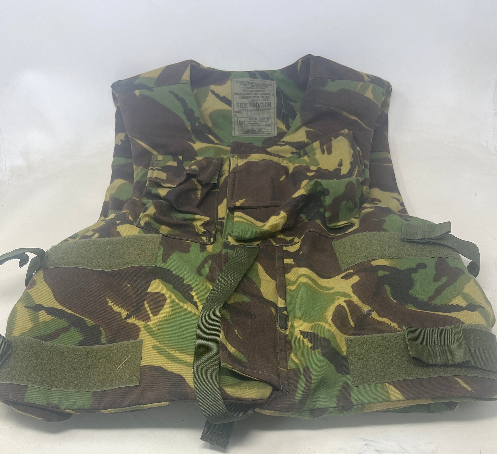 British Army ECBA Body Armour with SOFT FILLER DPM Temperate Cover 190/108