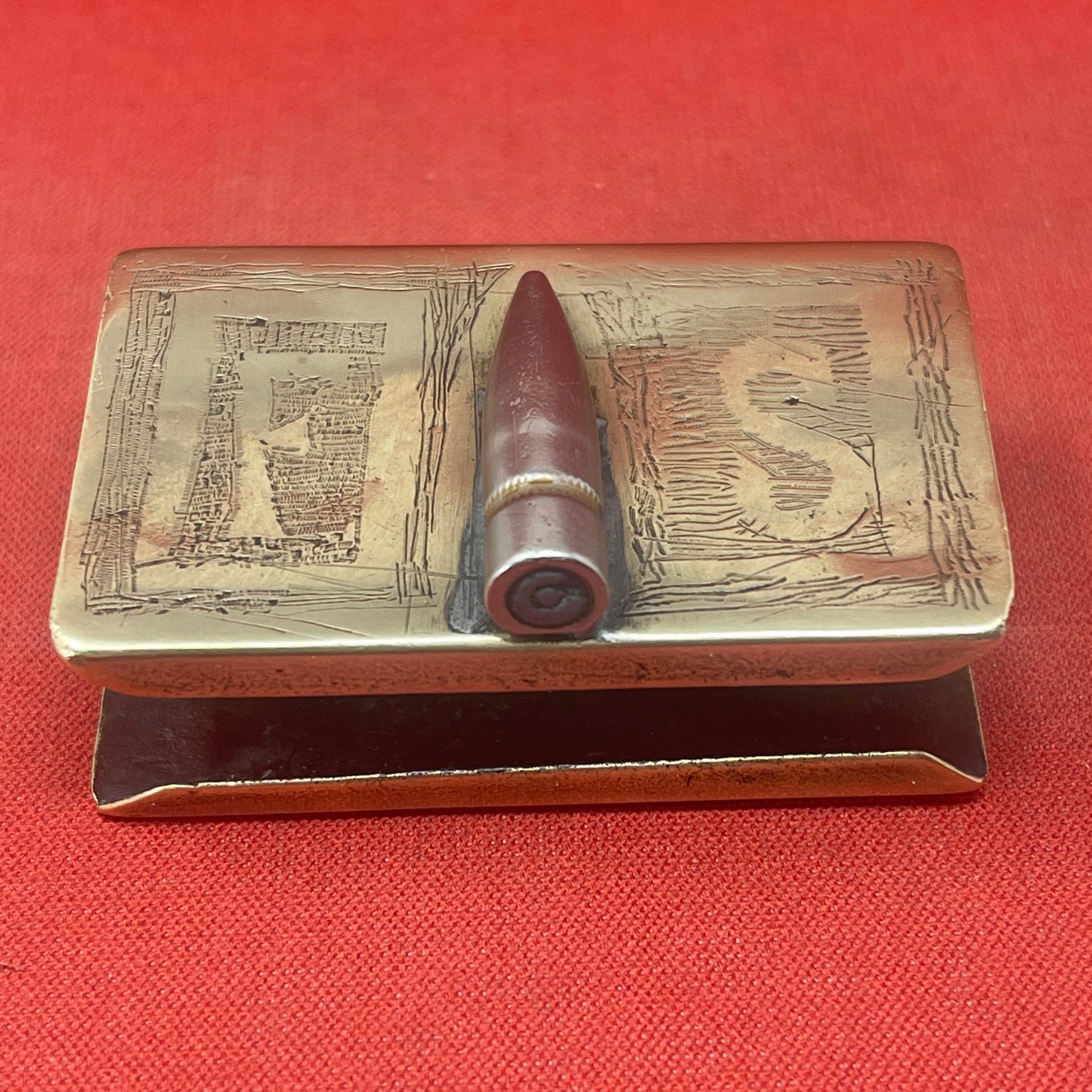 WW1 Trench Art Matchbox Sleeve Private Frederick Stonehouse Royal Berkshires