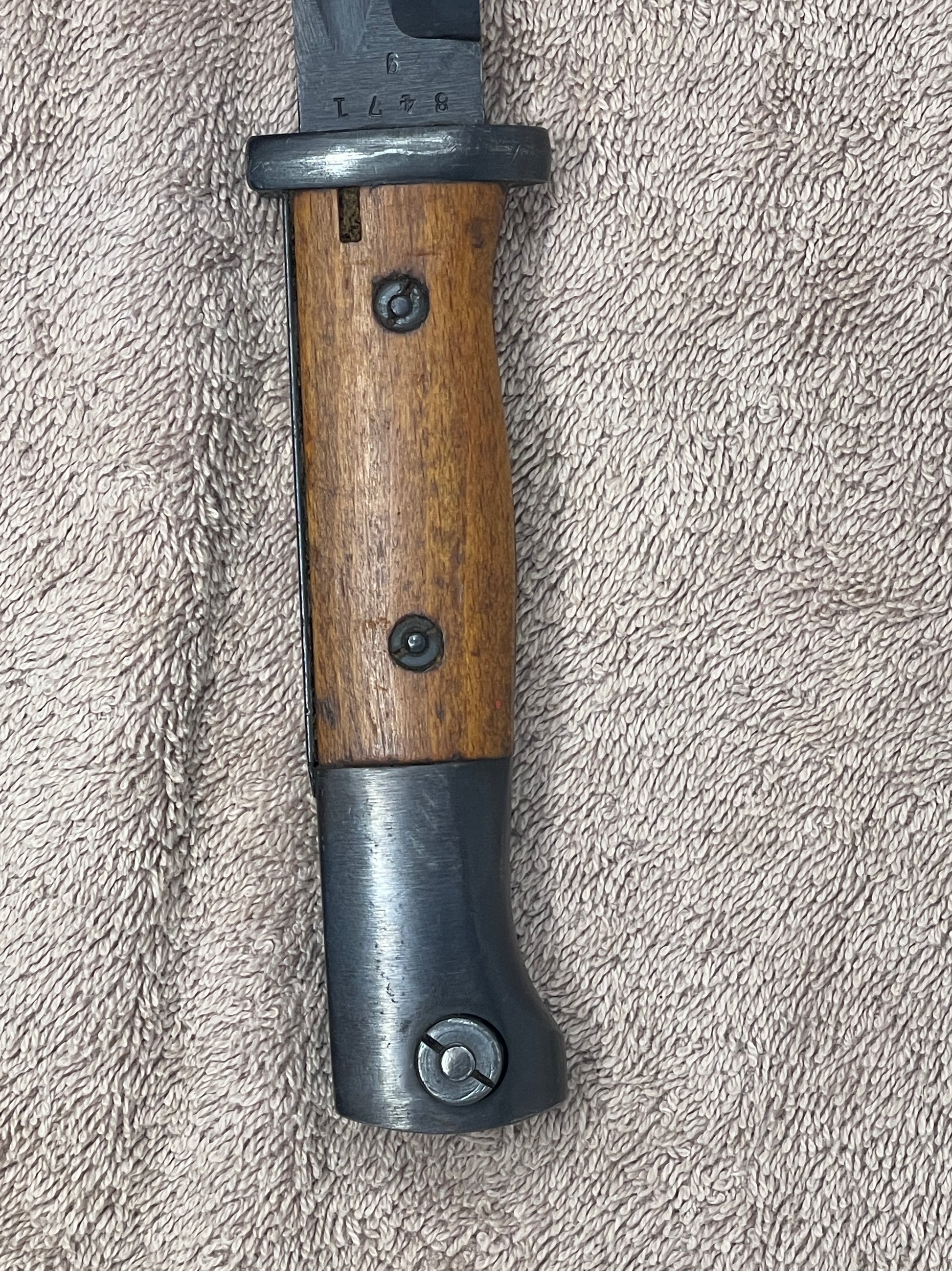 German WW2 M1884/98 K98 Bayonet with Frog