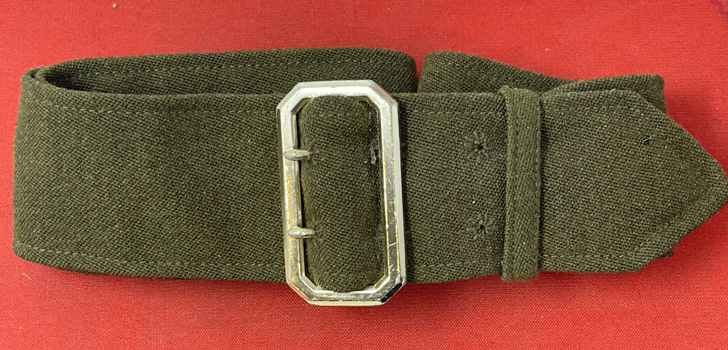 British Army Officers Service Dress Uniform Belt 10/1955 O/C..D.G. Wells 25031