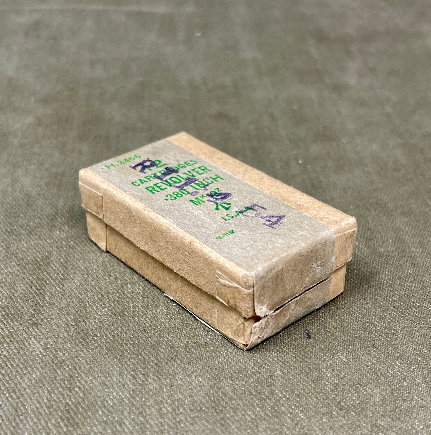 12× .380 RL Inert Webley Revolver Cartridges – Boxed by Royal Laboratories