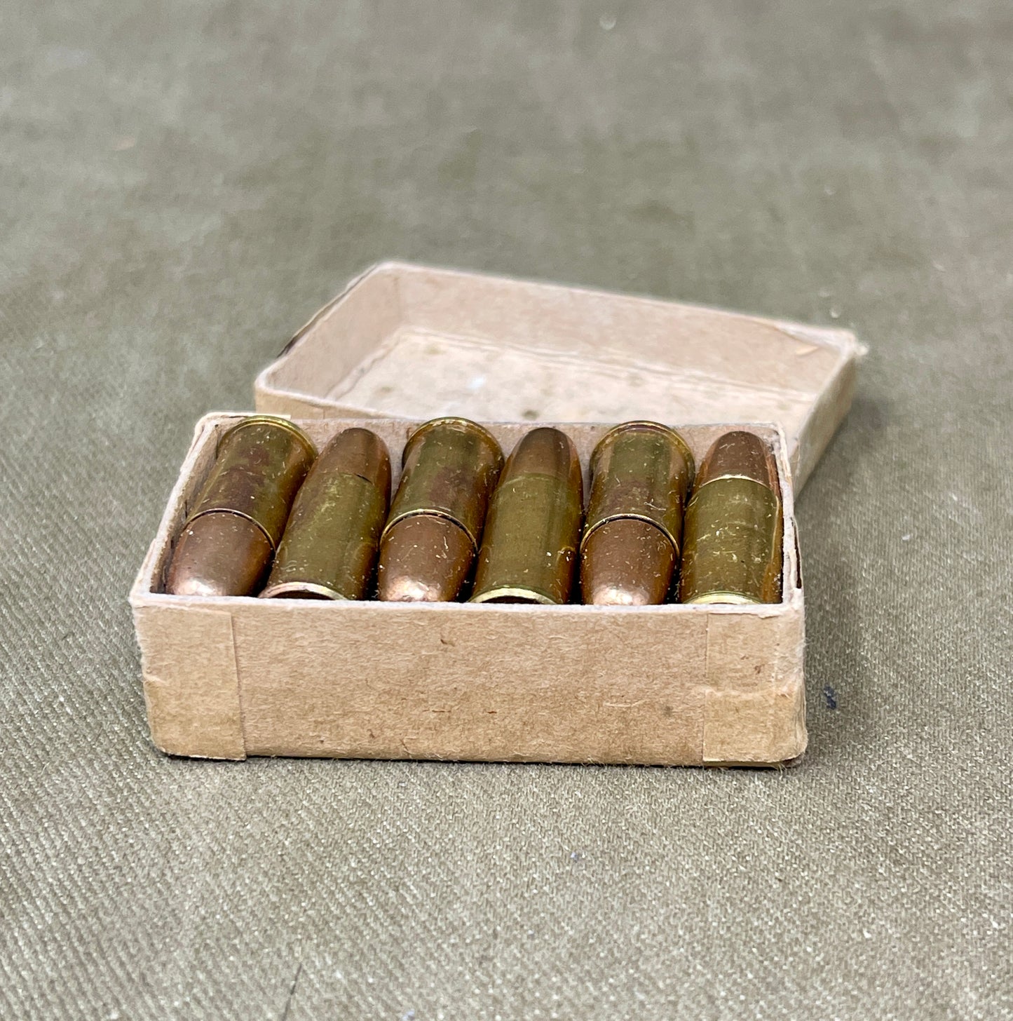12× .380 RL Inert Webley Revolver Cartridges – Boxed by Royal Laboratories