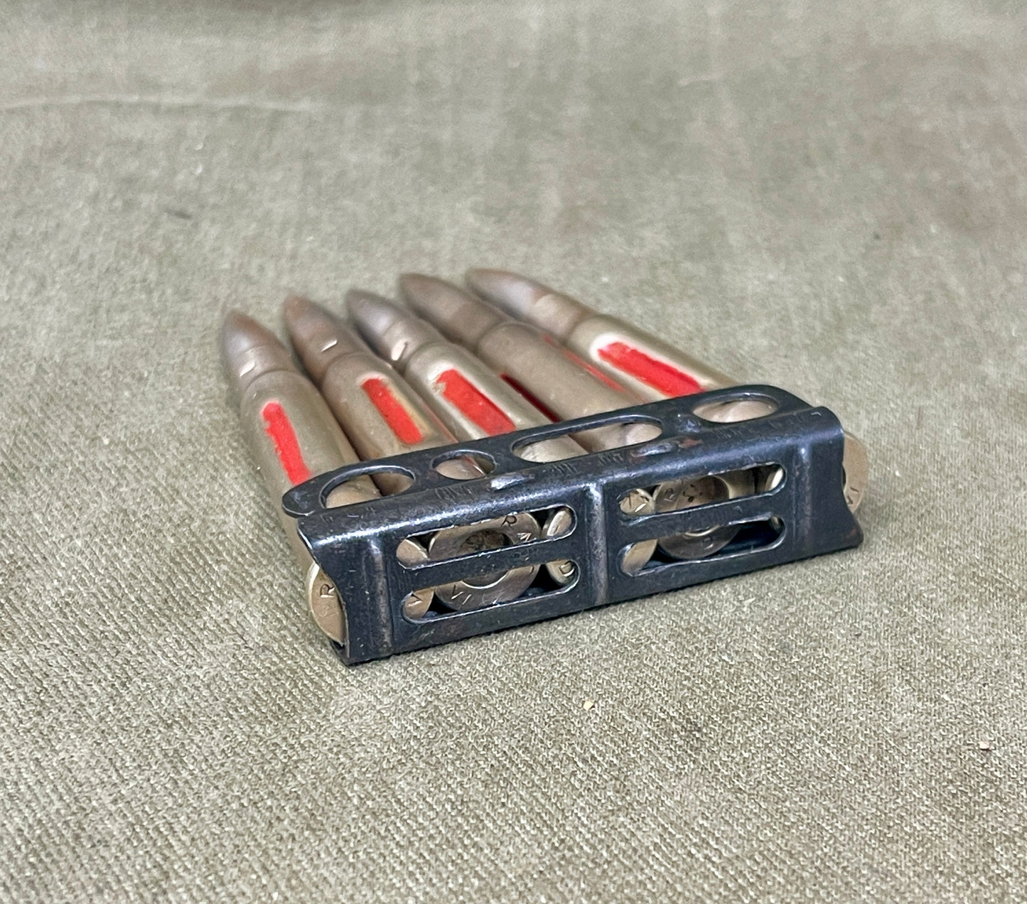 British RL Drill Rounds in WWI Charger – Royal Laboratory .303 Training Set