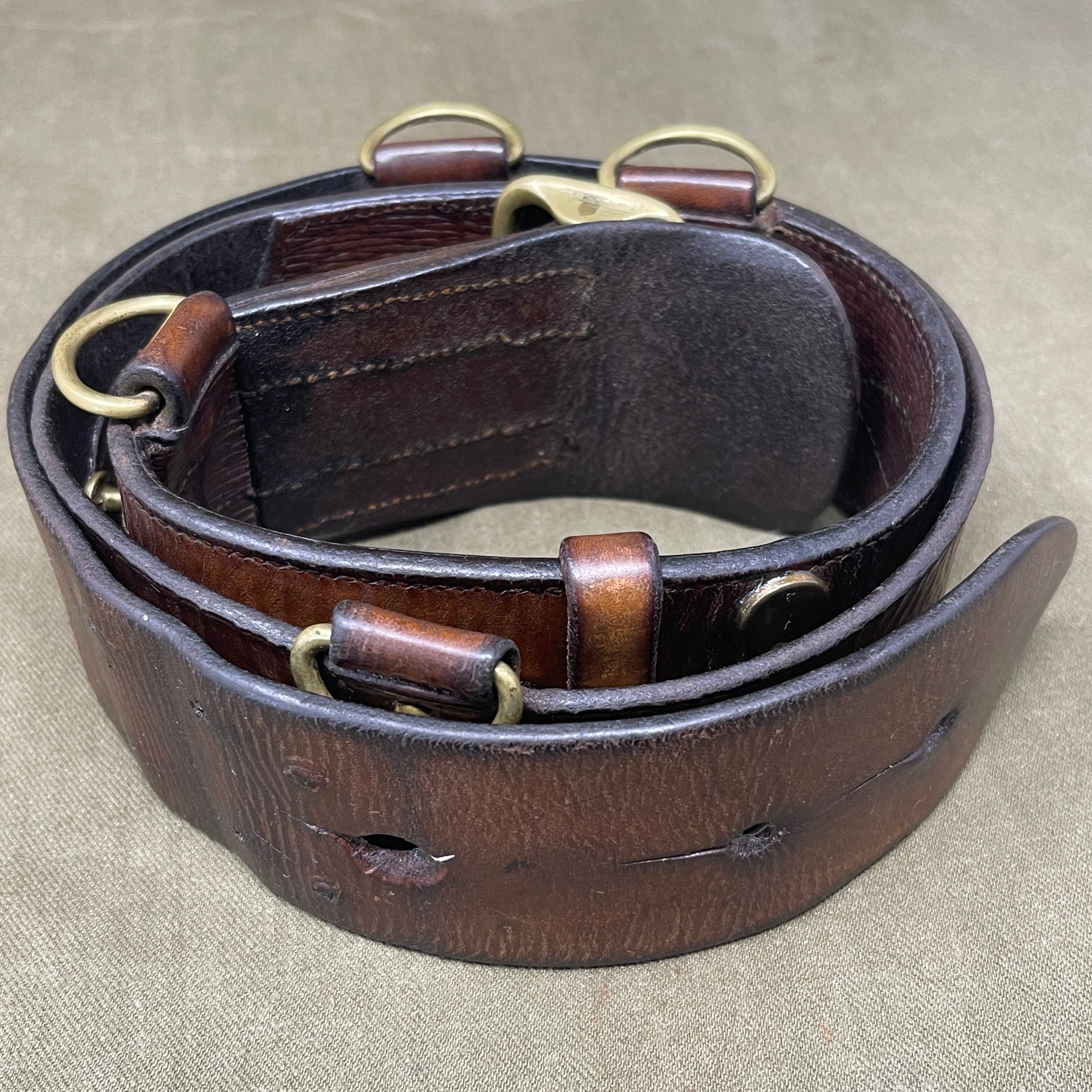 1915 Dated Officers Sam Browne Belt & Shoulder 