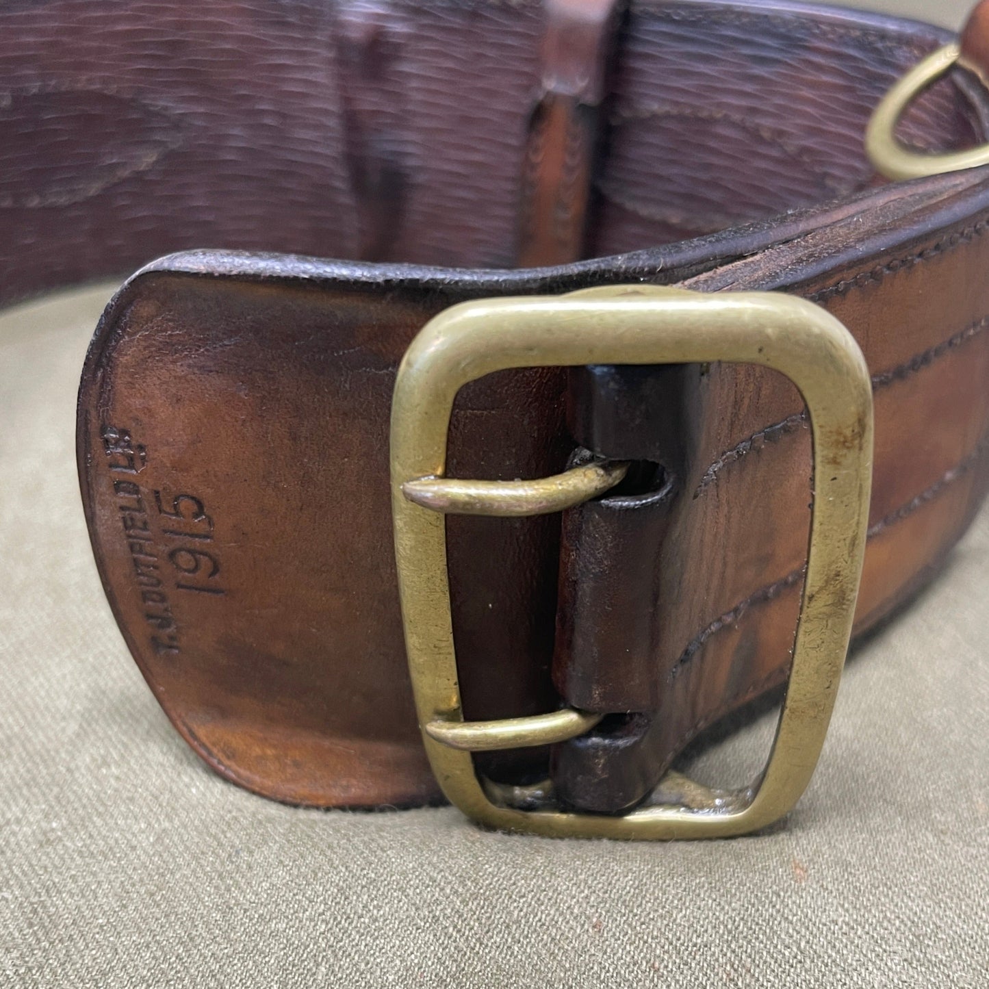 1915 Dated Officers Sam Browne Belt & Shoulder 