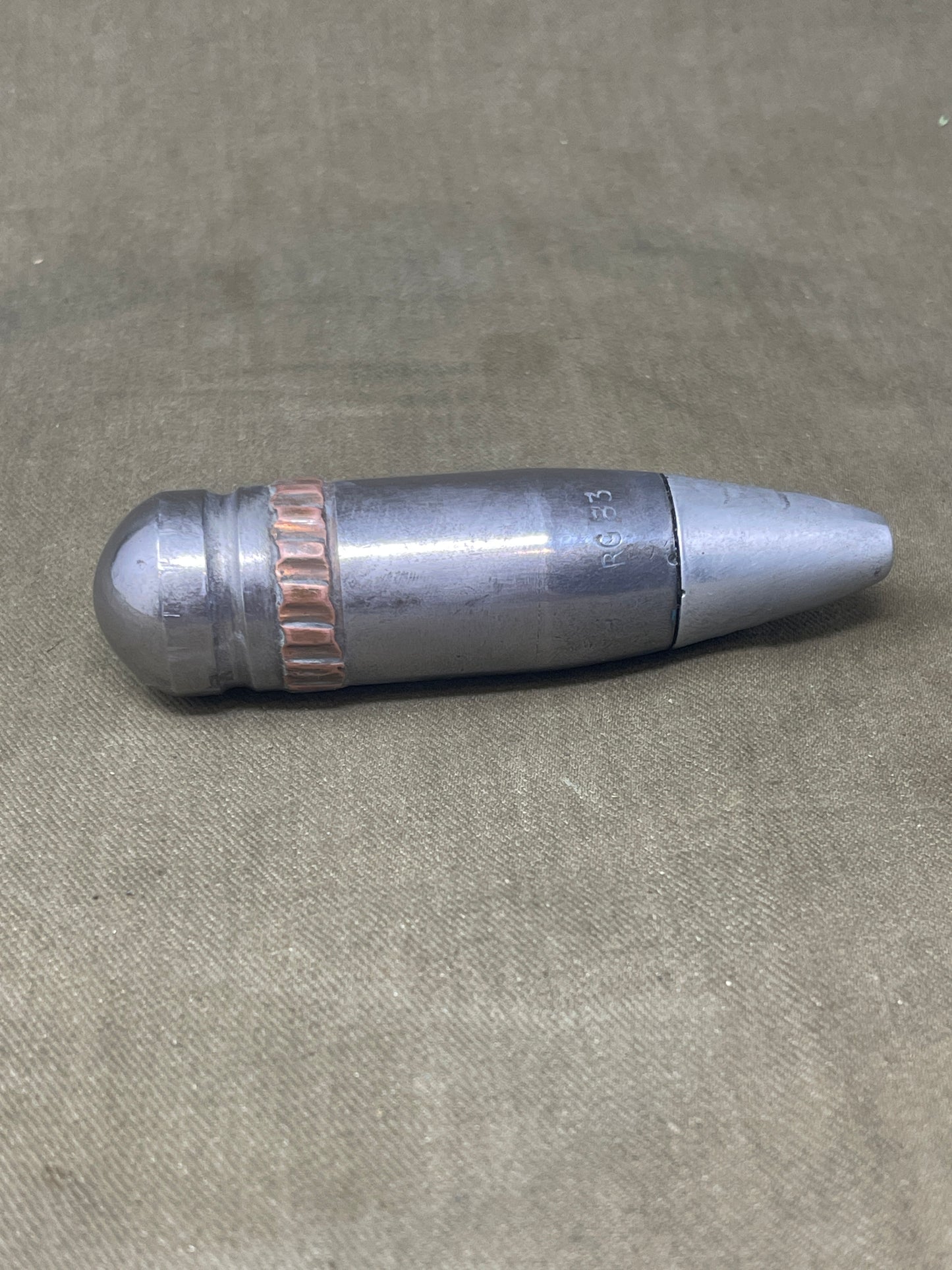 ADEN 30mm Round, brass case, steel projectile, alloy nose cone