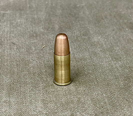 Original INERT British .380 Webley Round — 1962 RG Radway Green Brass Cartridge