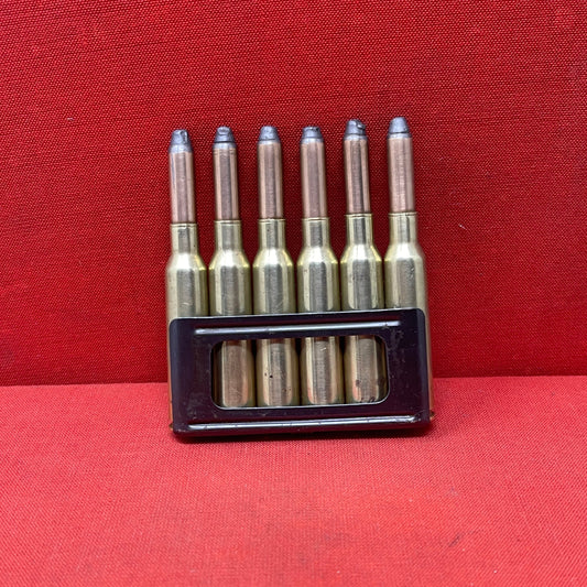 6 x 6.5mm Carcano rounds in clip (inert) (4) (M2)