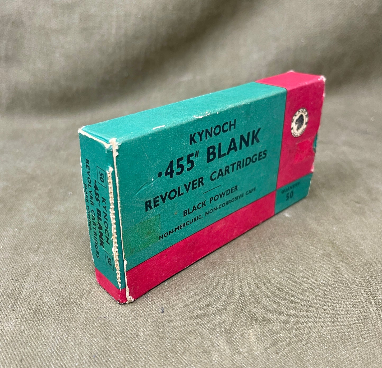 Original Box of 50 Kynoch .455 Blank Revolver Cartridges
