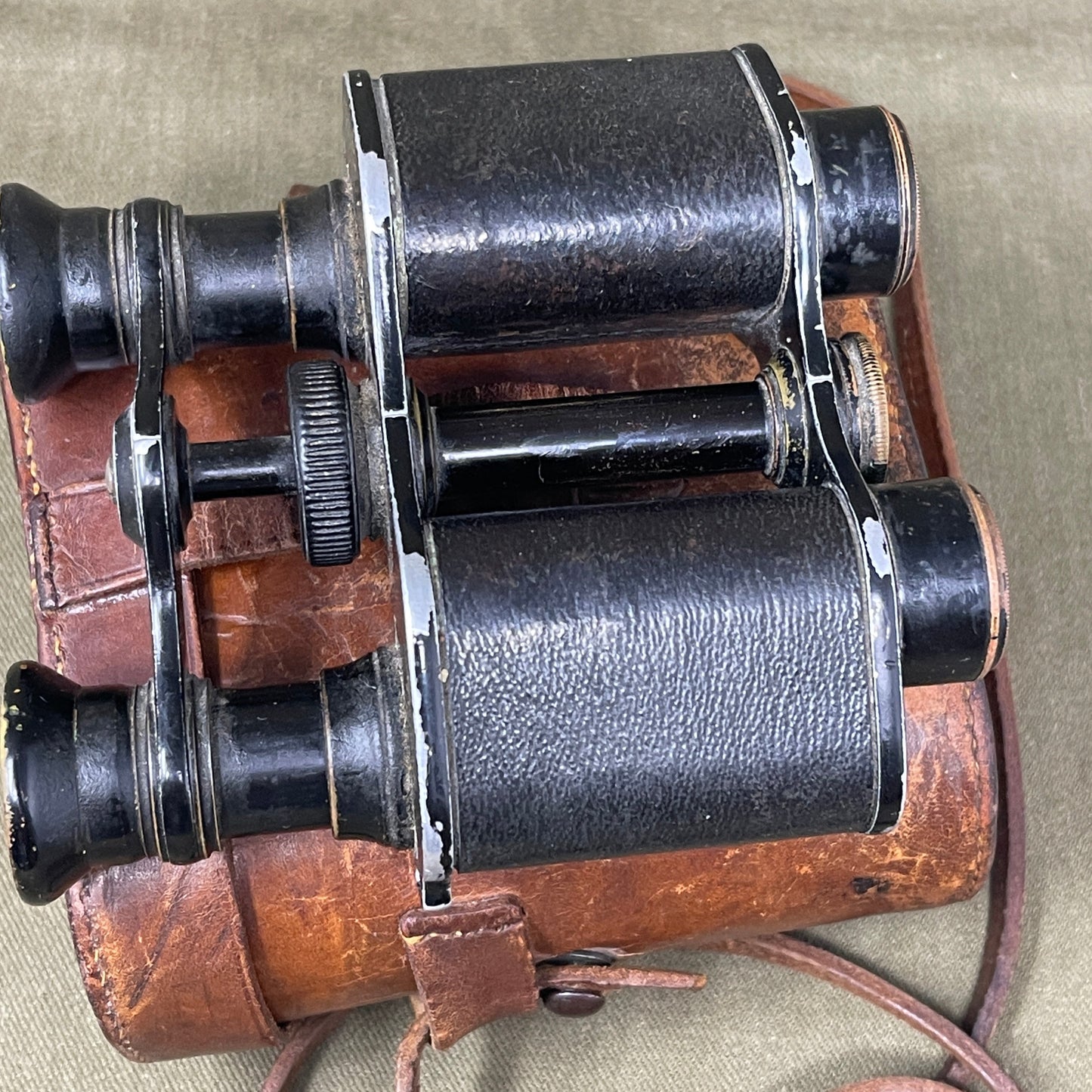 A WW1 set of binoculars made by Zeeda Paris  Named to J.K Connal 7th R.S.F.