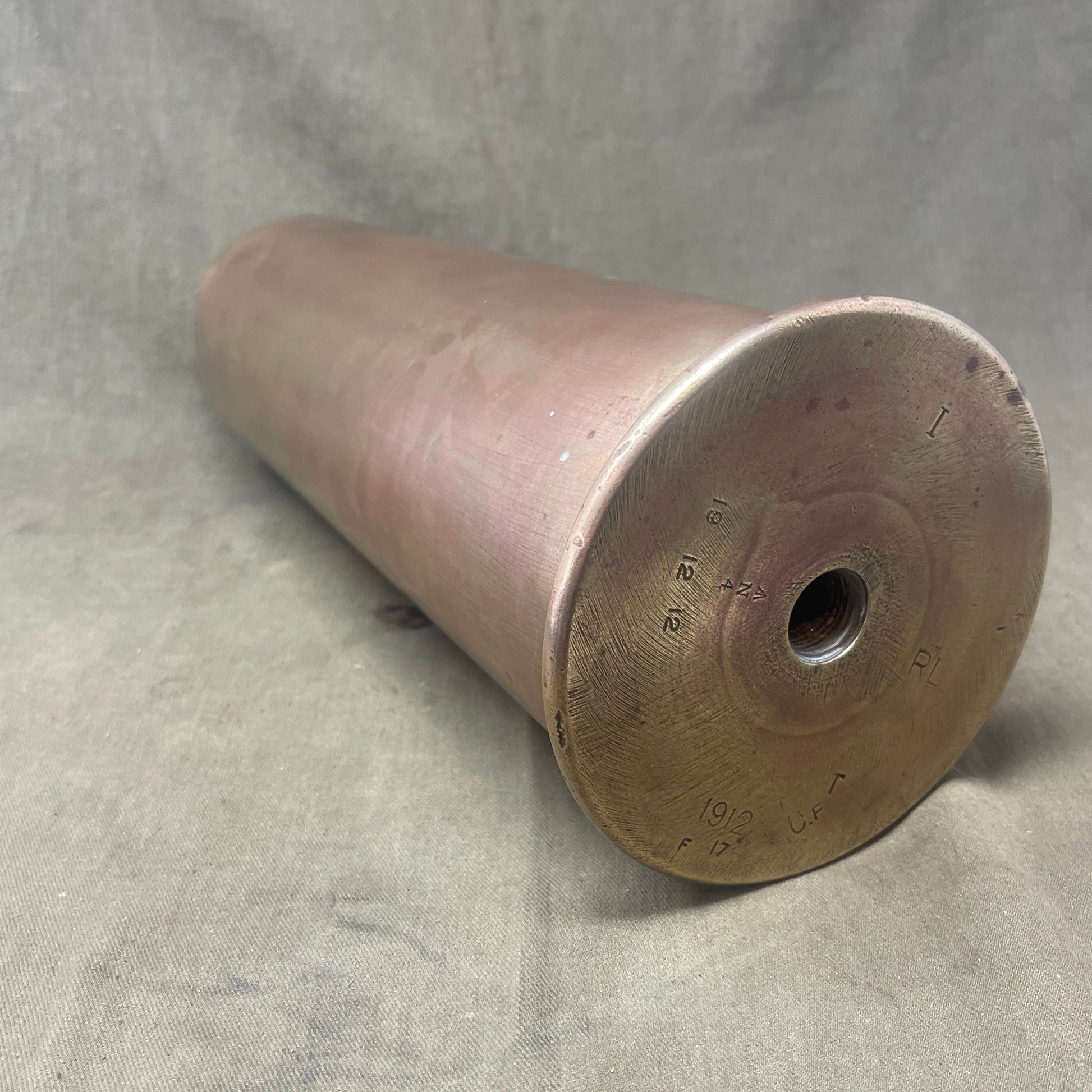 1912 Dated  Royal Navy 4.5 Mk1 Brass Cartridge Case