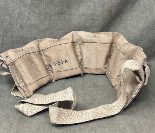 Full 50-Round British .303 Bandolier – 1955 Ammunition in 1954 Dated Bandolier