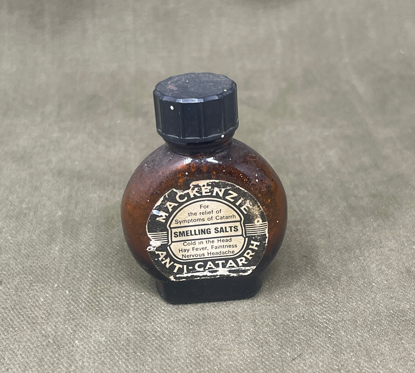 Vintage Brown Glass Bottle – Mackenzie Smelling Salts
