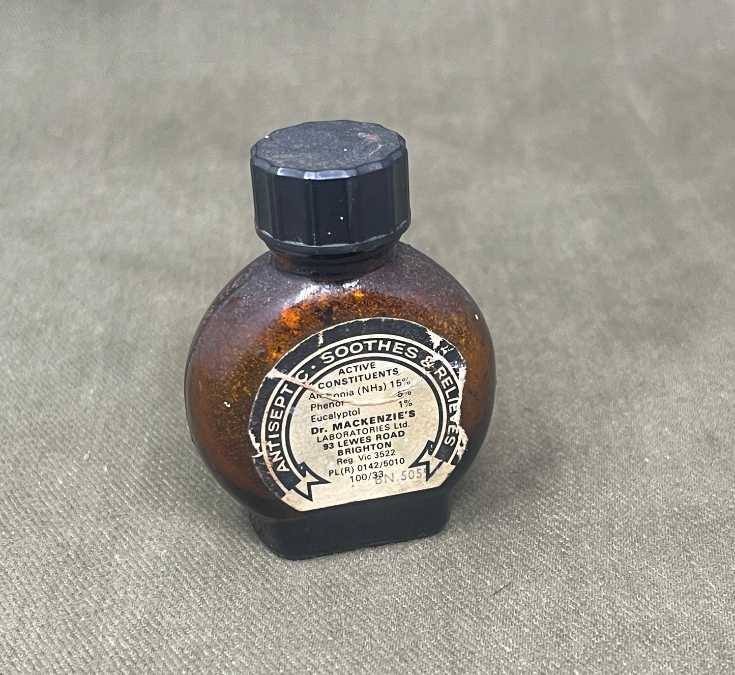 Vintage Brown Glass Bottle – Mackenzie Smelling Salts