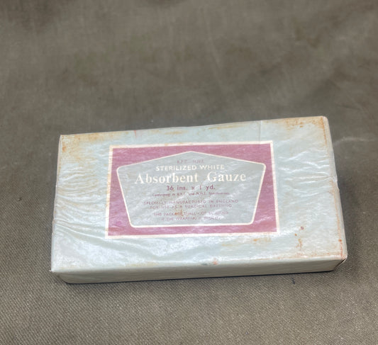 British B.P.C. NHS Sterilised White Absorbent Gauze – 36" × 1 Yard