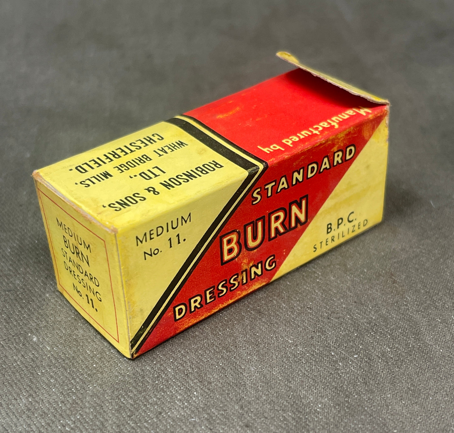 WWII Standard Burn Dressing No.11 B.P.C. – Robinson & Sons Ltd