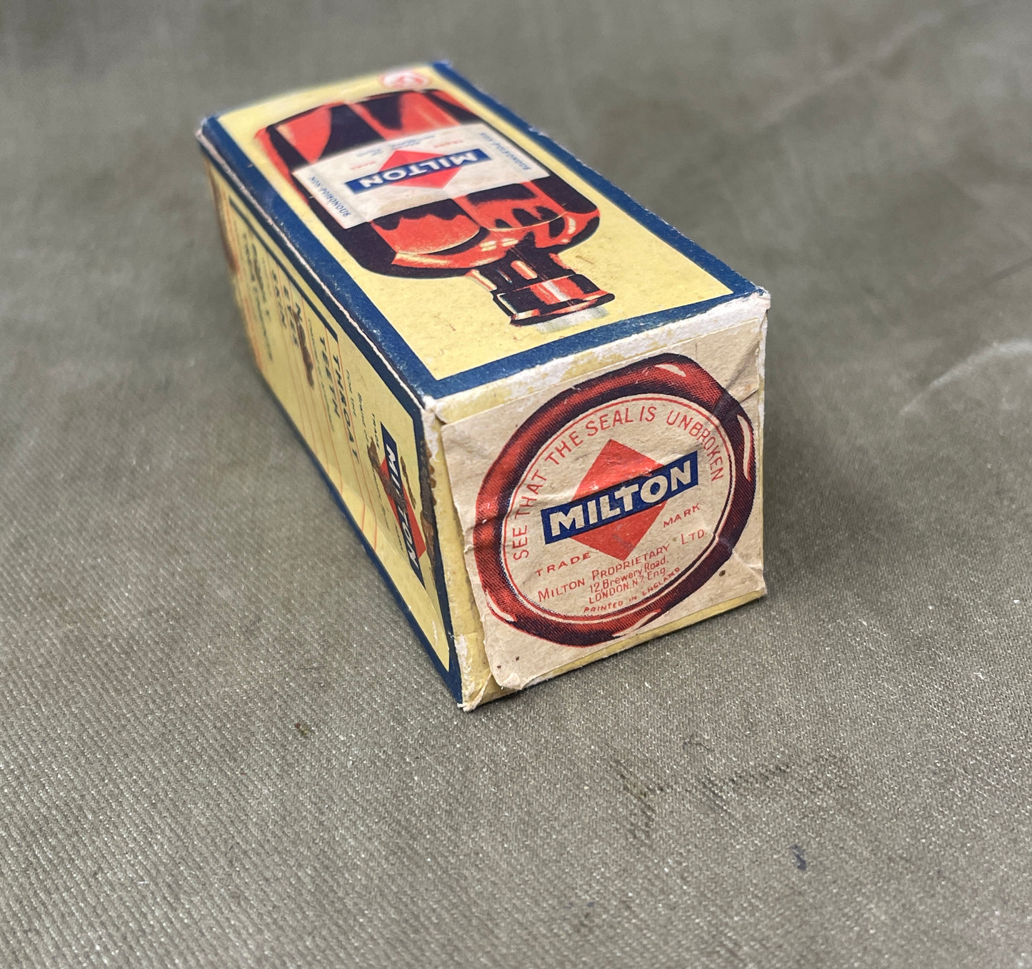 Original Vintage Sealed Bottle of Milton Antiseptic Fluid