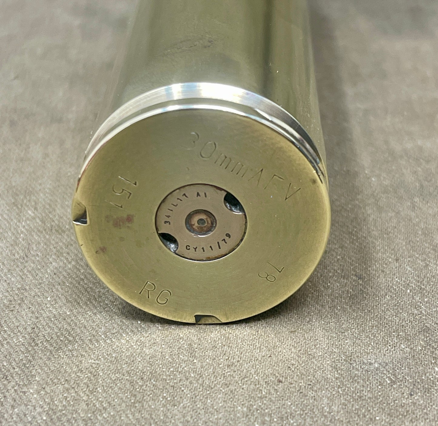 30mm Rarden AFV Brass Shell Case & Projectile – Matching RG 1978