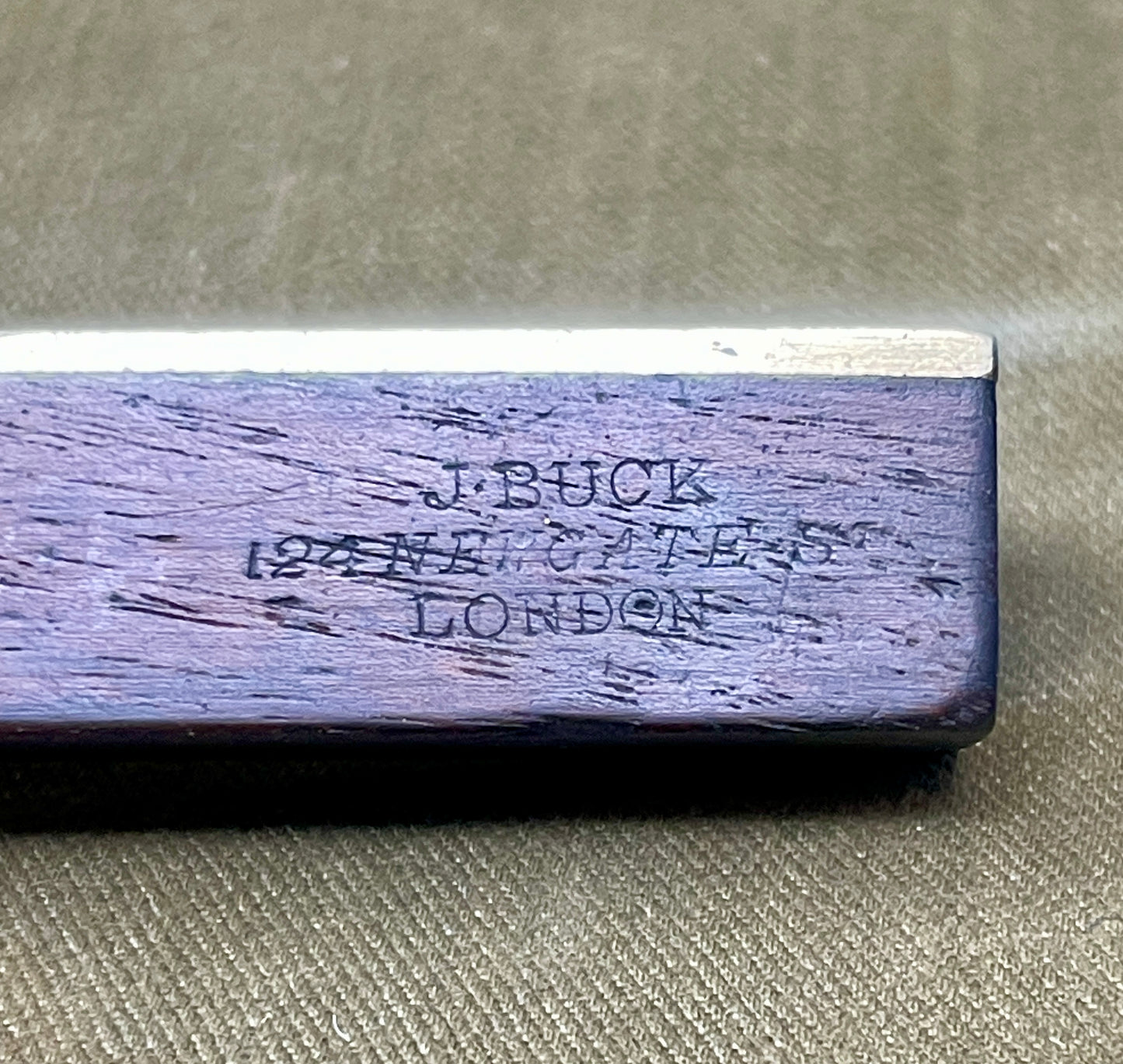 J Buck 124 Newgate London – Vintage Brass Spirit Level (Carpenter’s Tool)