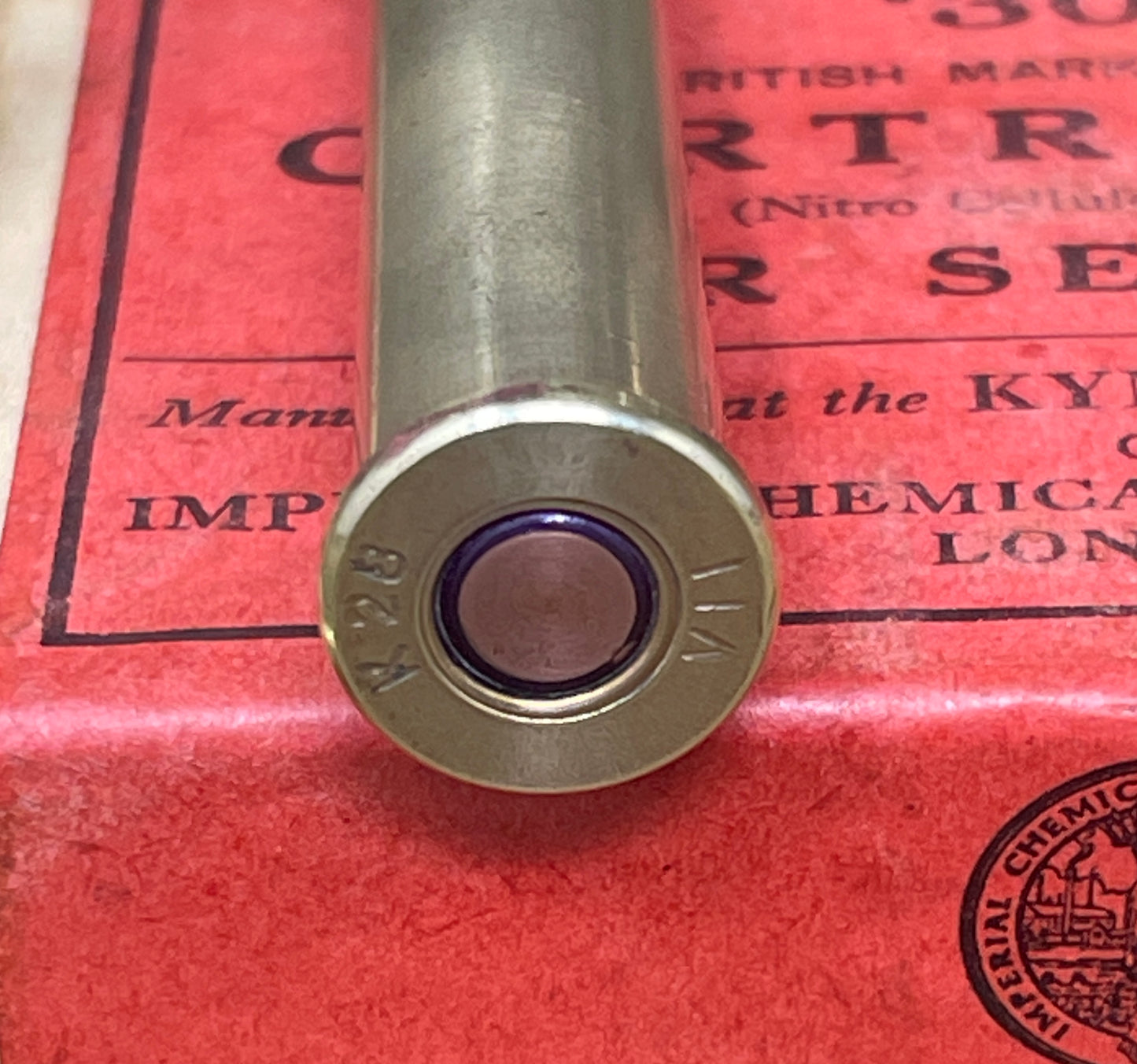 Full Box of 10 Inert .303 Rounds – K28 VII Trials Ammunition for War Office Lewis Gun Contract