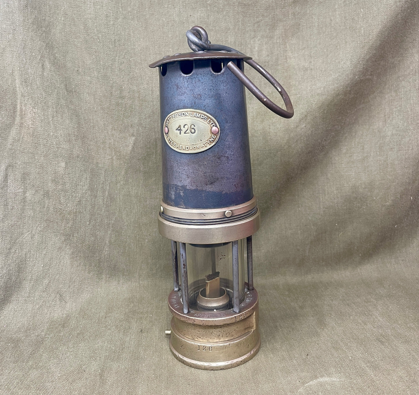 Patterson Type A1 Miner’s Safety Lamp – No. 426 (Gateshead-on-Tyne)