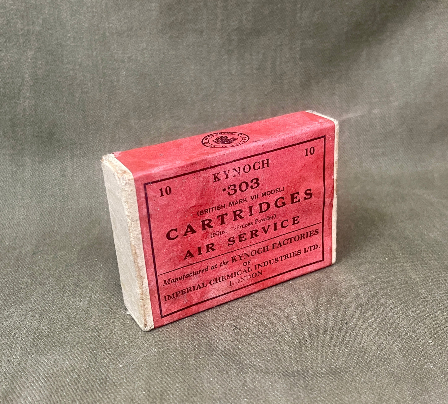 Full Box of 10 Inert .303 Rounds – K28 VII Trials Ammunition for War Office Lewis Gun Contract