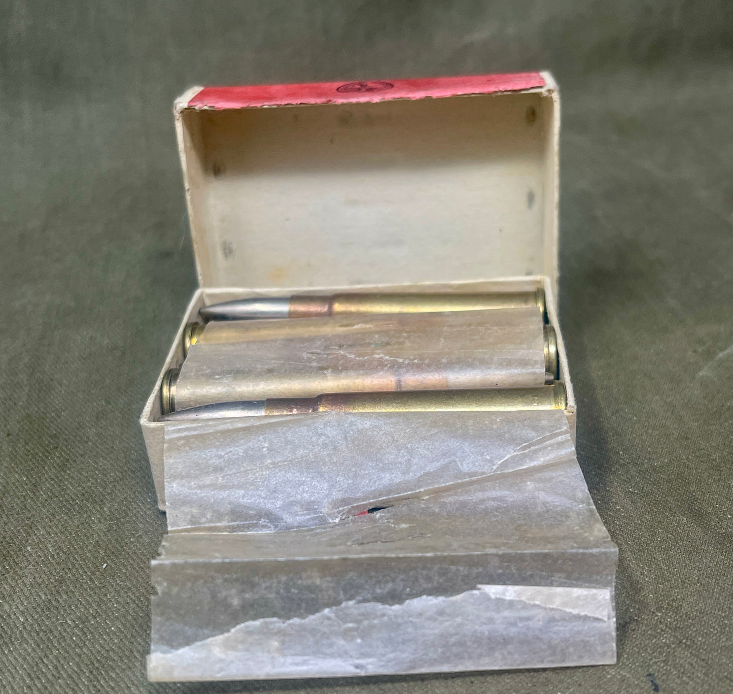 Full Box of 10 Inert .303 Rounds – K28 VII Trials Ammunition for War Office Lewis Gun Contract