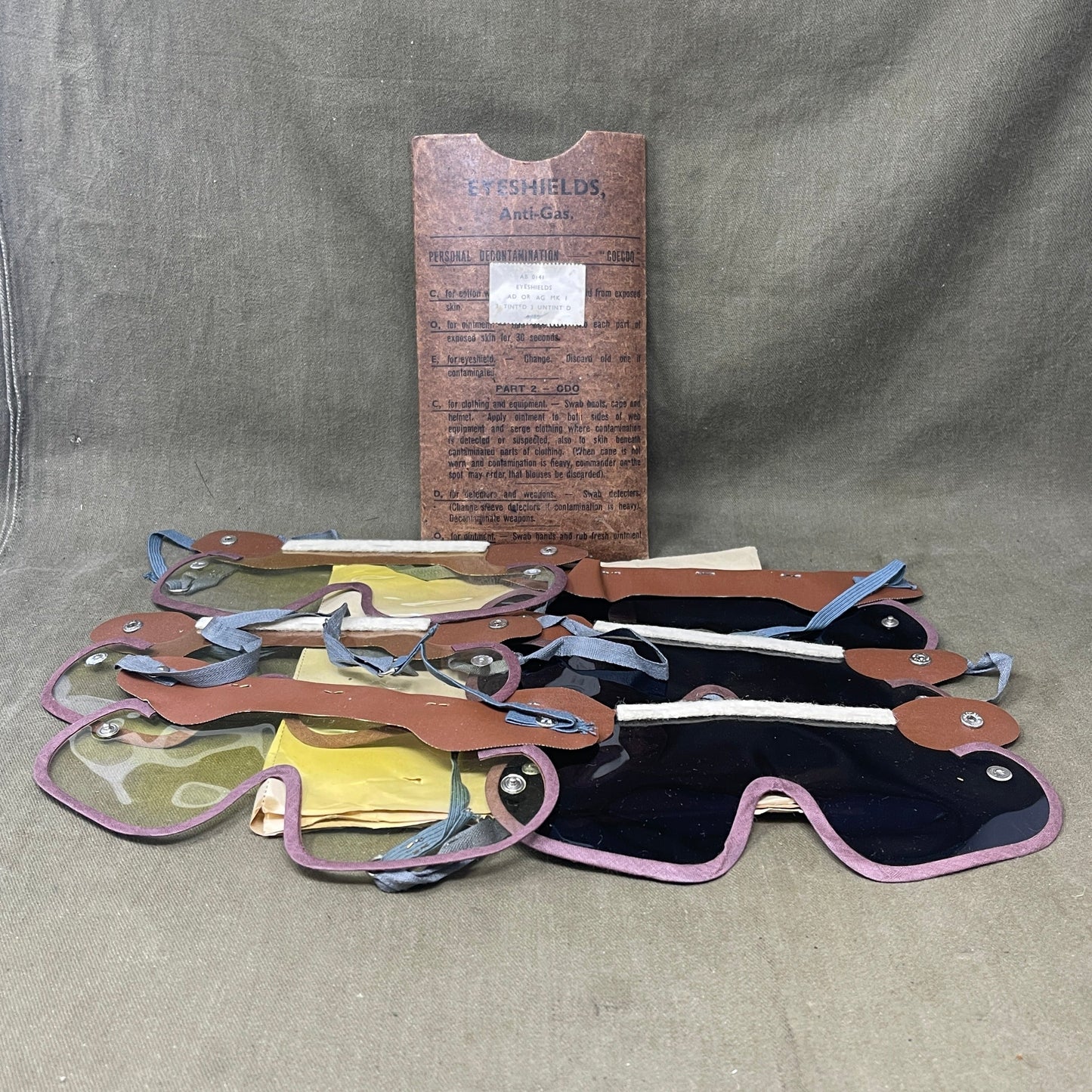 WW2 British Eyeshields Anti-Gas