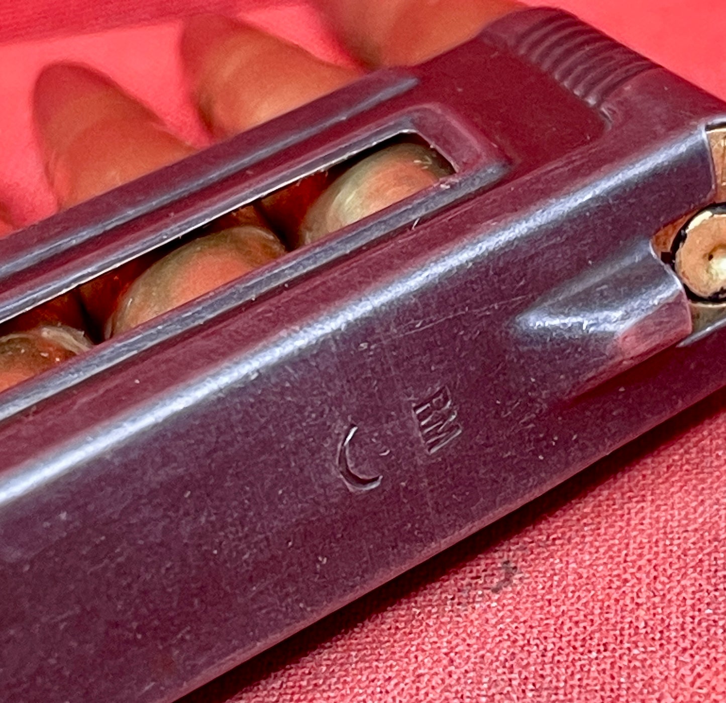 Austrian M30 Steyr Mannlicher 8x56R Charger “RM” with 5 Inert 1940 Rounds – Militaria