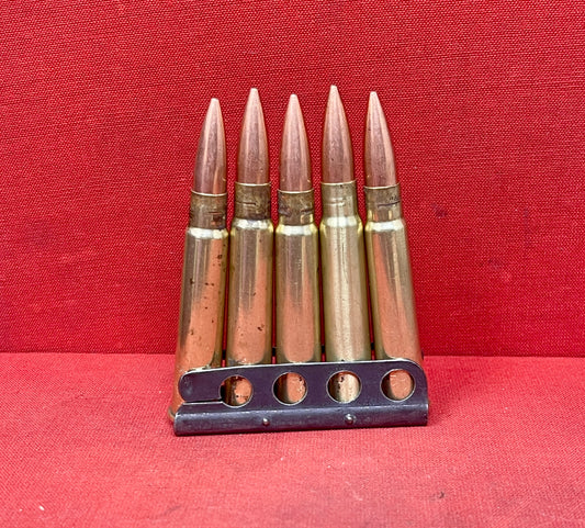 5 x Inert .303 British Rounds – U 1943 (South African Mint, Kimberley) in Original Charger