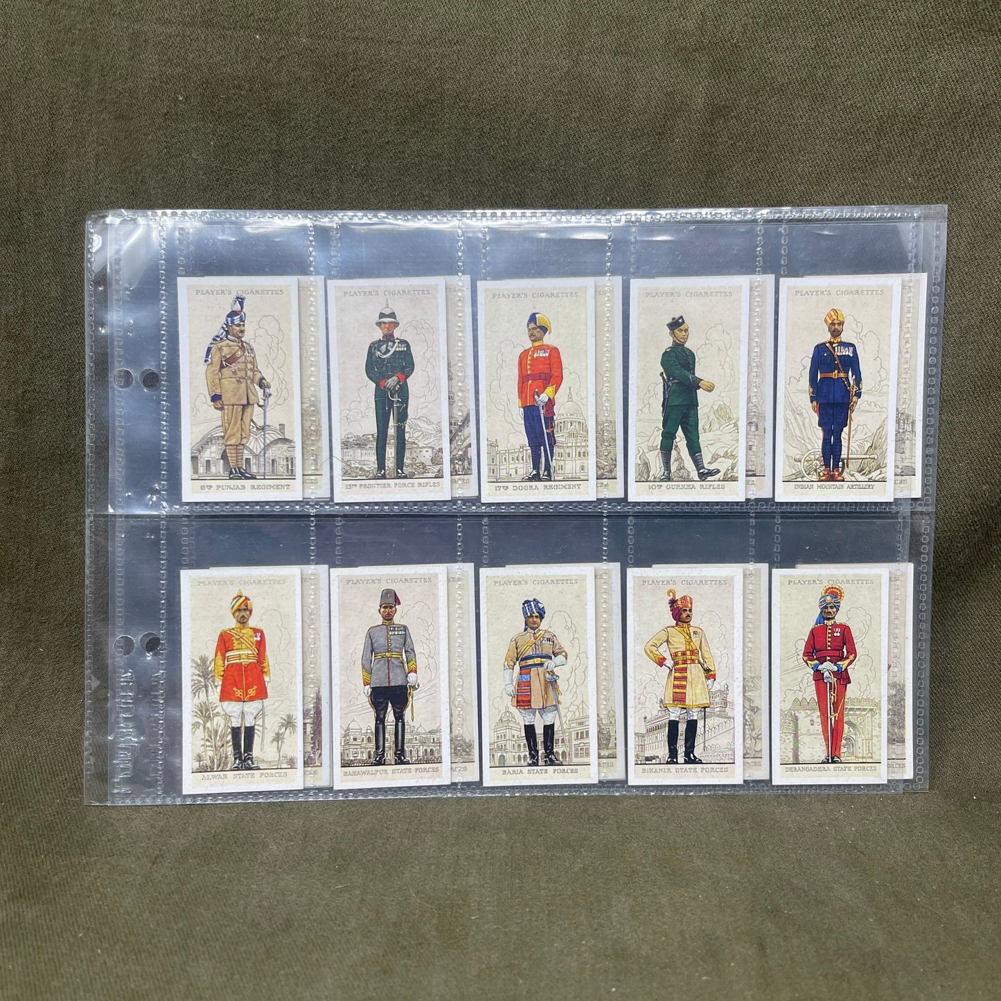 John Player & Sons Military Uniforms of the `British Empire & Overseas Cigarette Cards