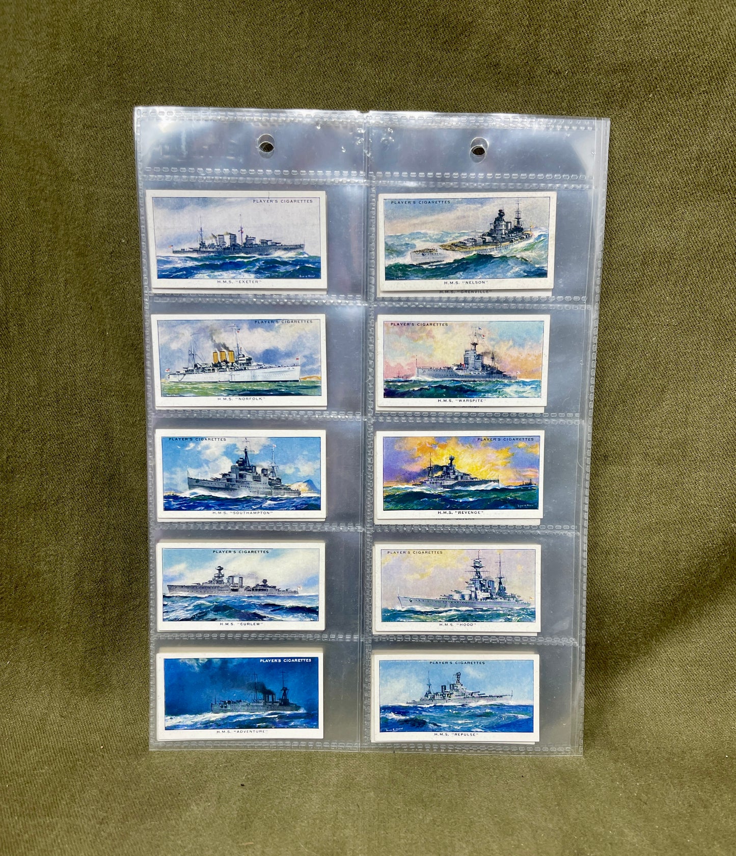 "Discover the John Player & Sons 'Modern Naval Craft' cigarette cards, featuring detailed illustrations and insights into contemporary naval vessels. A must-have collectible for military history enthusiasts and naval aficionados."