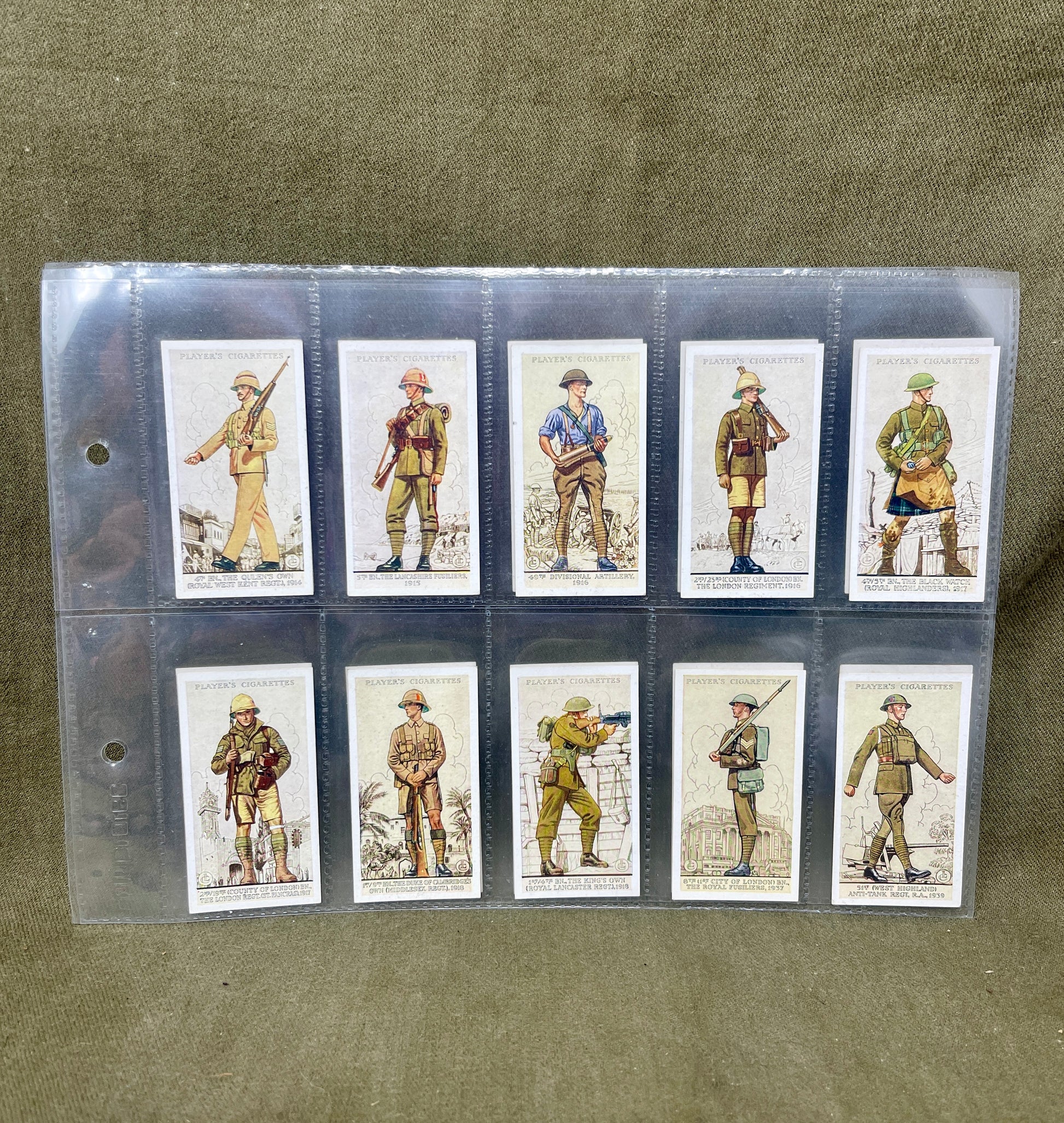 "John Player & Sons Uniforms of the Territorial Armyt  Cigarette Cards – Collectible Military Memorabilia" 