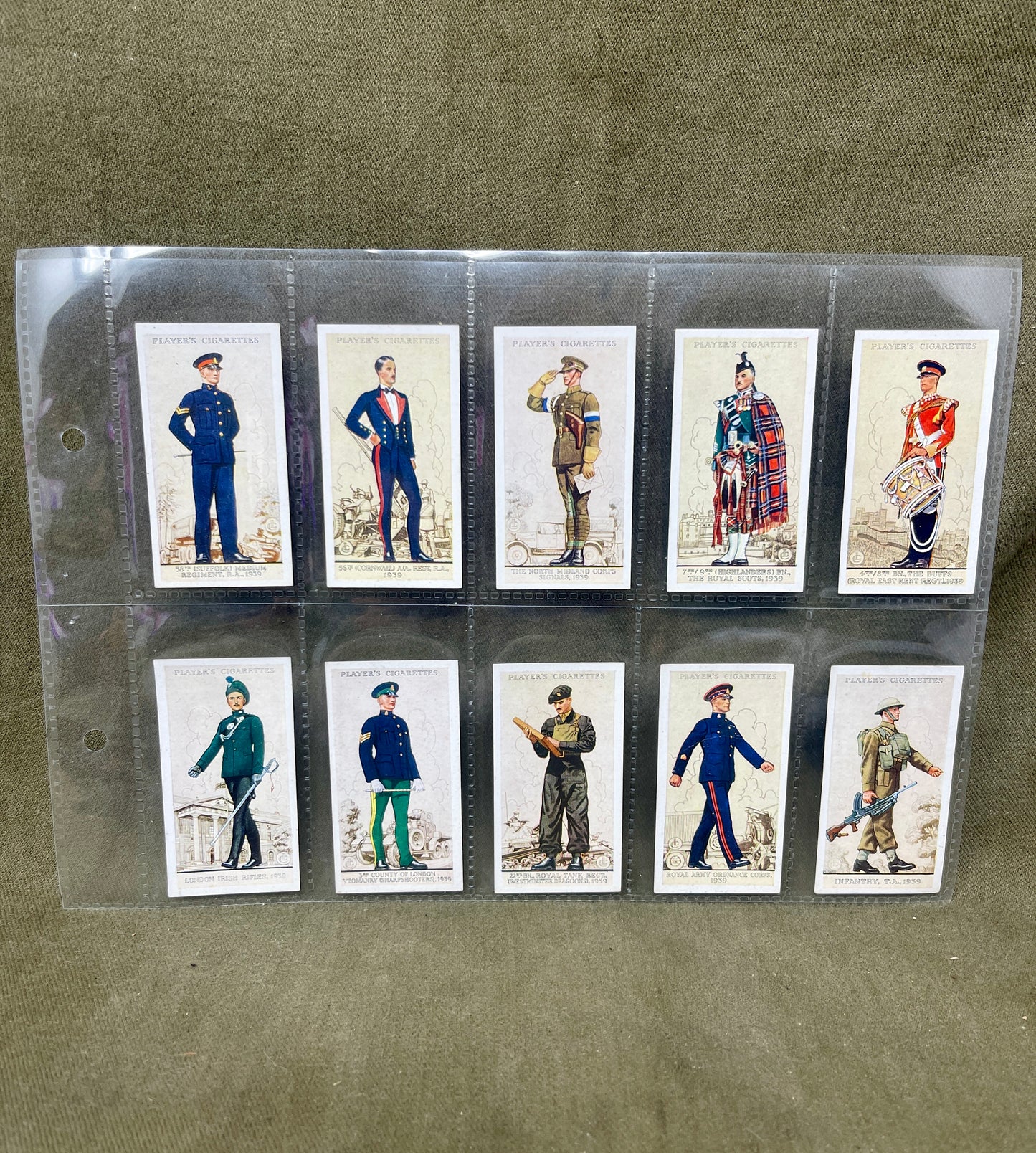 "John Player & Sons Uniforms of the Territorial Armyt  Cigarette Cards – Collectible Military Memorabilia" 