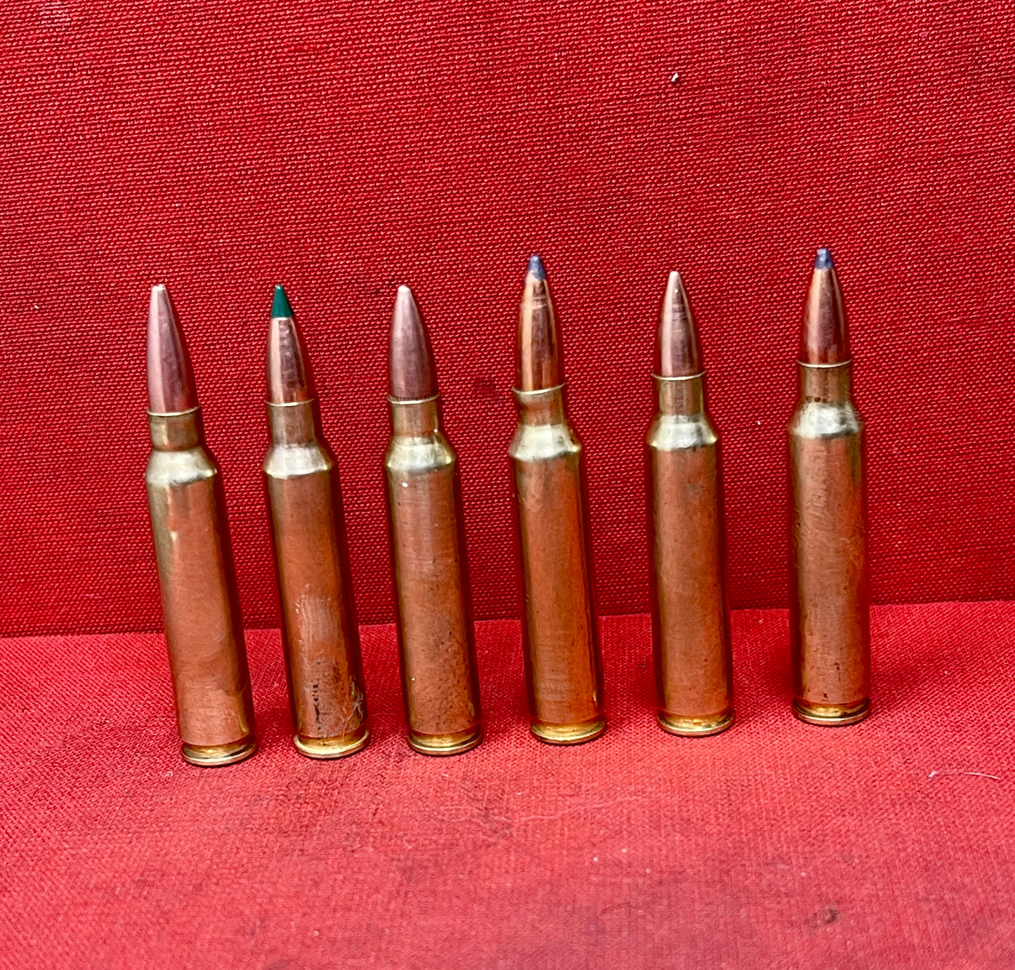 Selection of 6 × Inert .223 / 5.56 NATO Rounds – Hunting & Military Mix