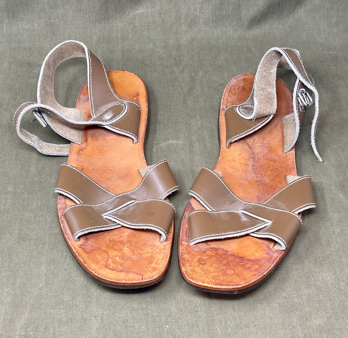 French Foreign Legion Desert Leather & Elastomere Sandals – Military Footwear