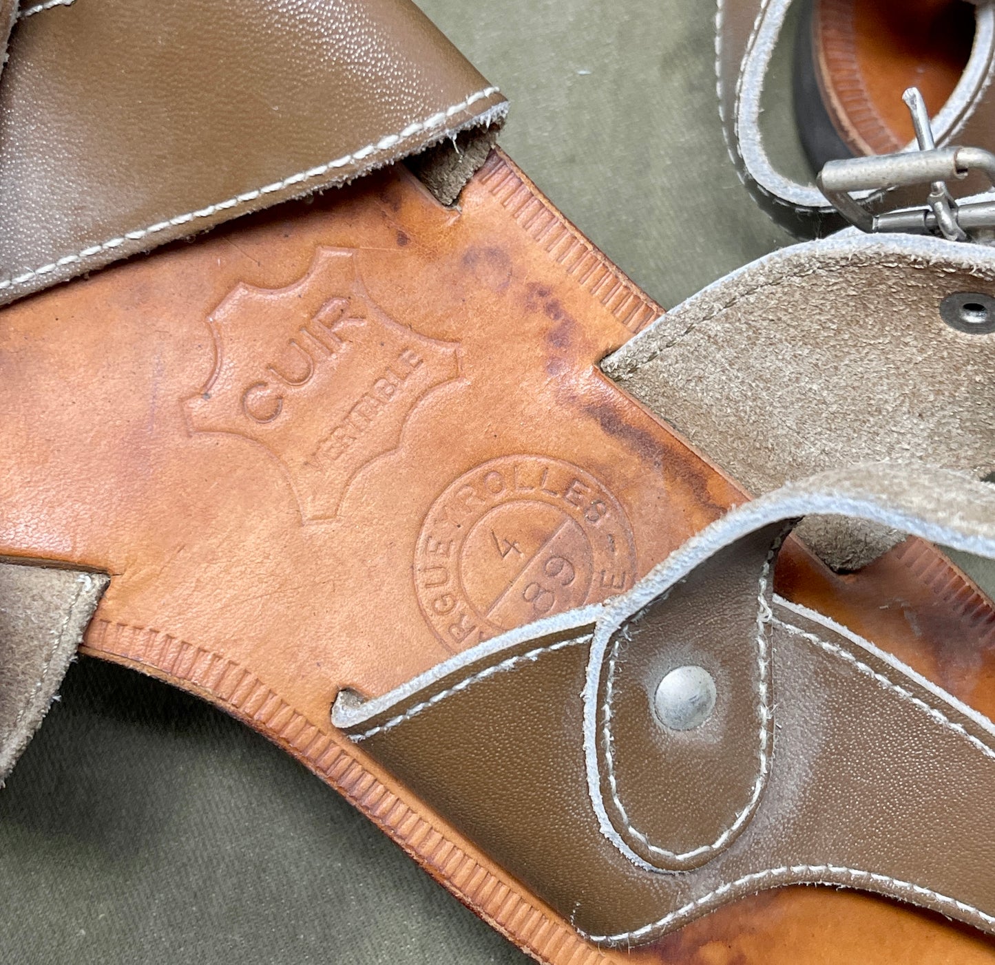 French Foreign Legion Desert Leather & Elastomere Sandals – Military Footwear