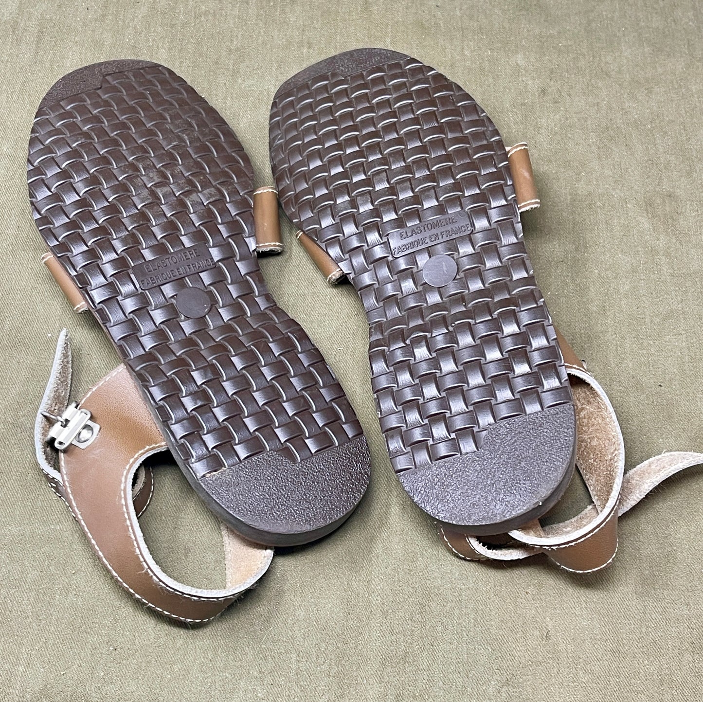 French Foreign Legion Desert Leather & Elastomere Sandals – Military Footwear