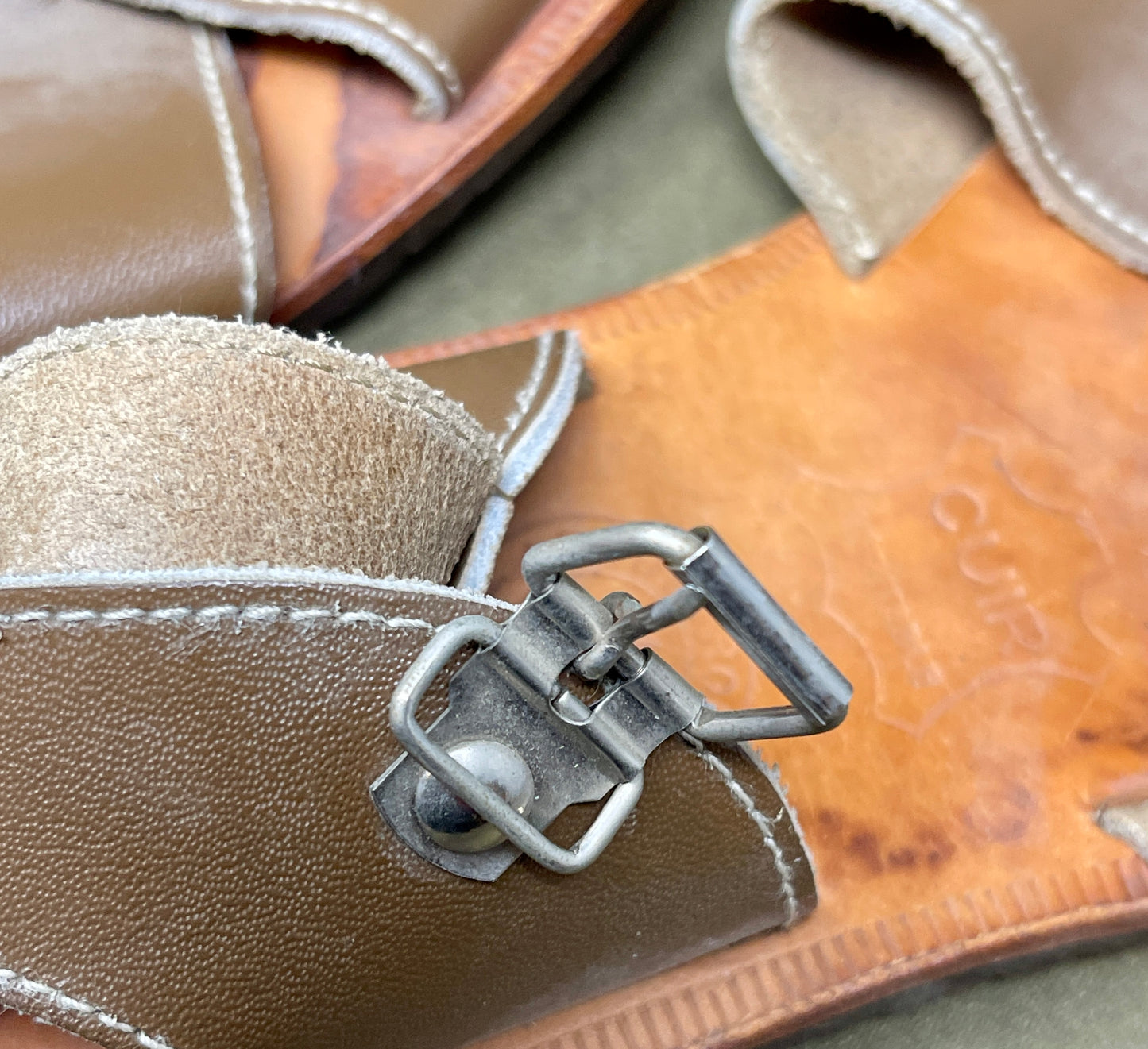 French Foreign Legion Desert Leather & Elastomere Sandals – Military Footwear