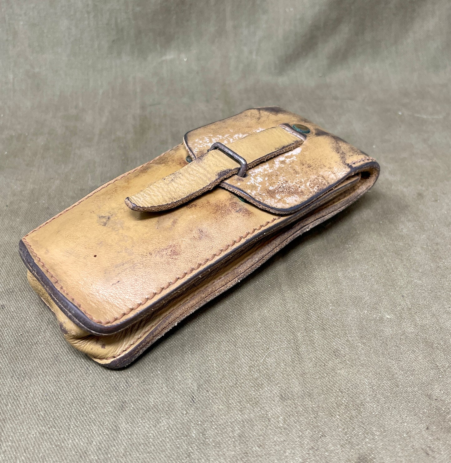 French Foreign Legion Weapon Cleaning Leather Pouch Set – c.1950