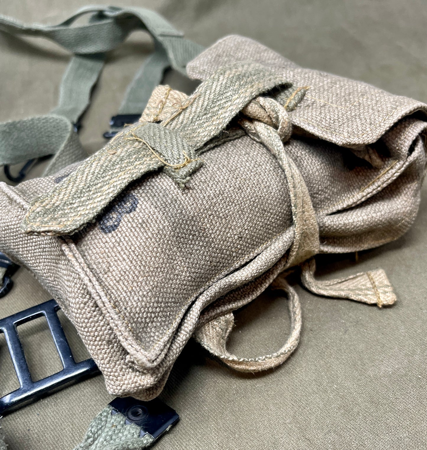 French Foreign Legion Webbing Yoke & Medical Pouch – c.1950
