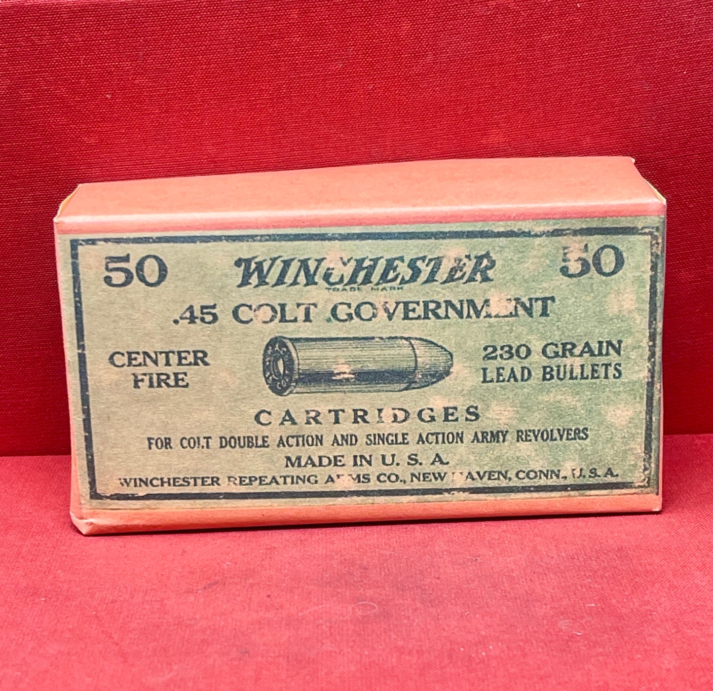 50 x INERT .45 Long Colt Round Vintage Repro Box