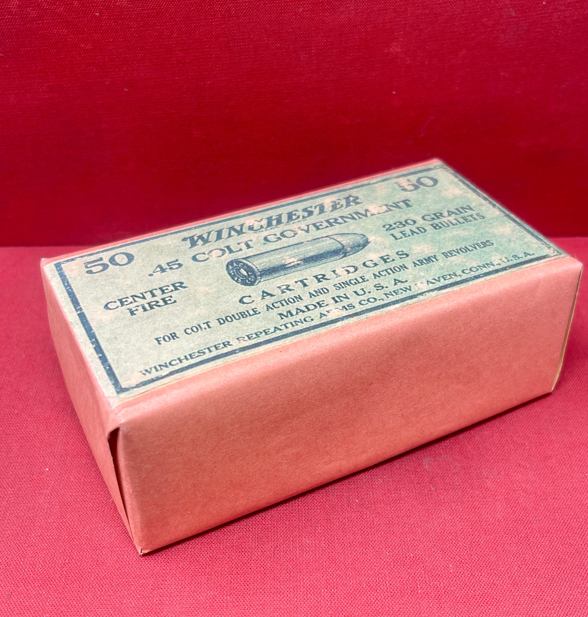 50 x INERT .45 Long Colt Round Vintage Repro Box