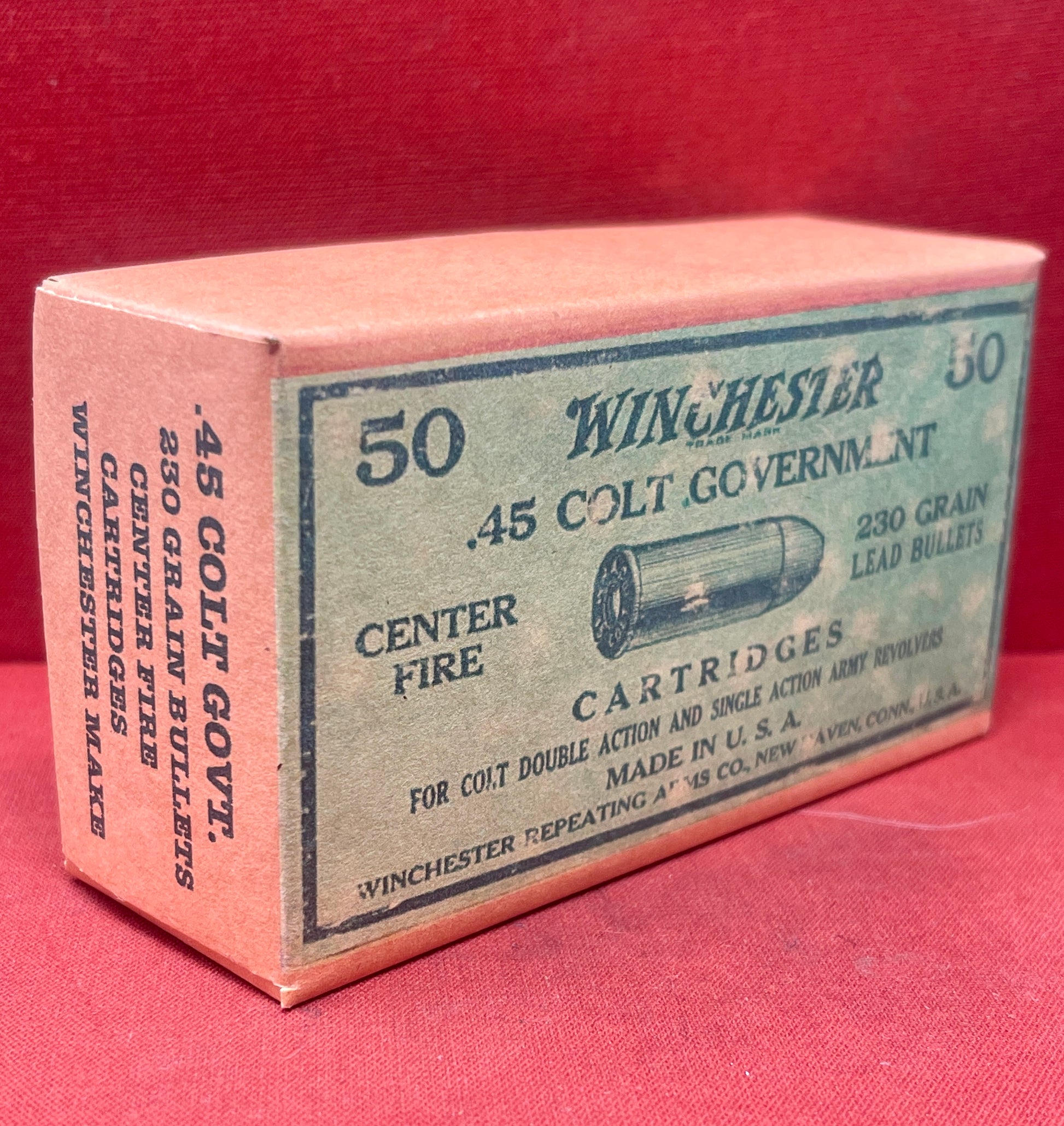 50 x INERT .45 Long Colt Round Vintage Repro Box