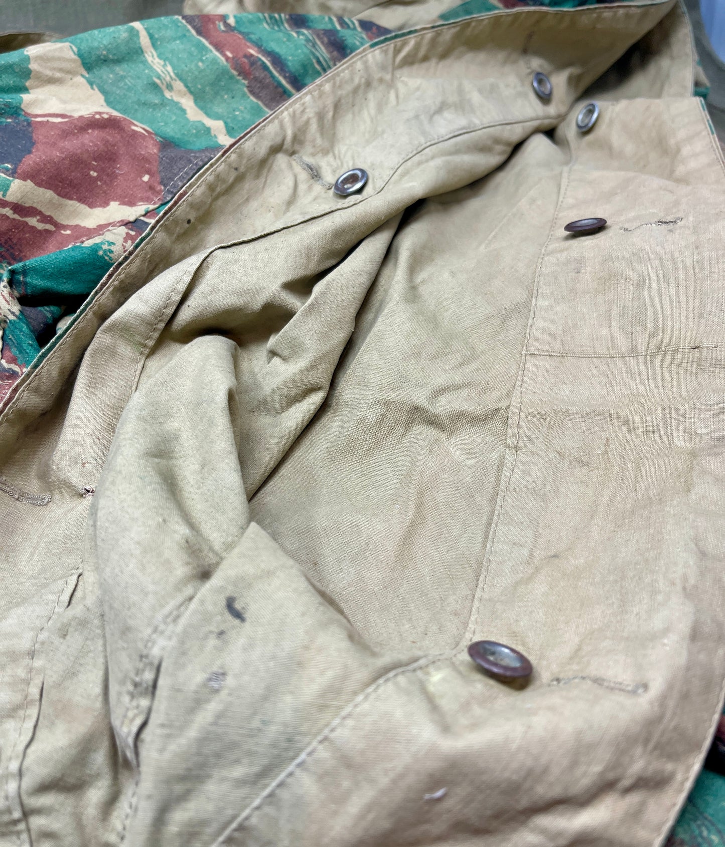 French Foreign Legion Lizard Pattern Camouflage Shelter Half (Used)