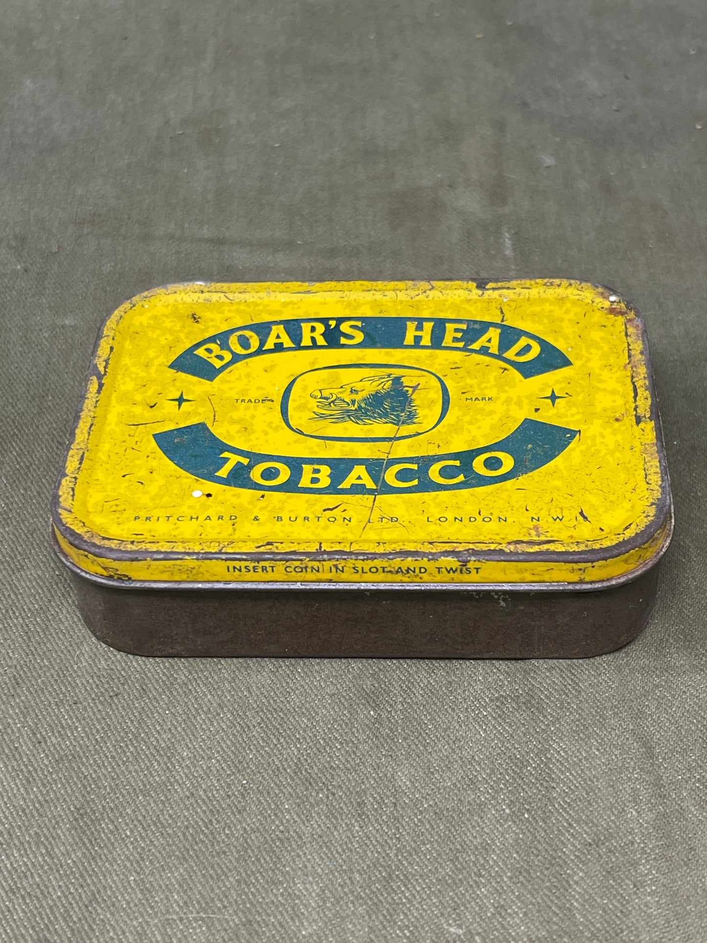 Vintage Boars Head  Tobacco Tin