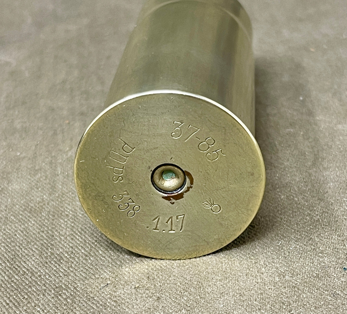 French WWI 37mm Brass Cartridge Case – 37-85 PD.Ps 338 1/17 (Pinchart Denys Paris)